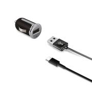 Celly Turbo Car Charger 2.4A Kit Usb Type-C Cable Black