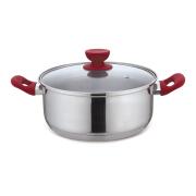 Izzy Ημίχυτρα (Σωτέζα) Με Καπάκι 26cm Cucina Rossa Inox