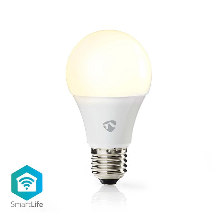 NEDIS Wi-Fi έξυπνη λάμπα LED, E27, A60, 9W, 800lm, NEDIS WIFILW12WTE27