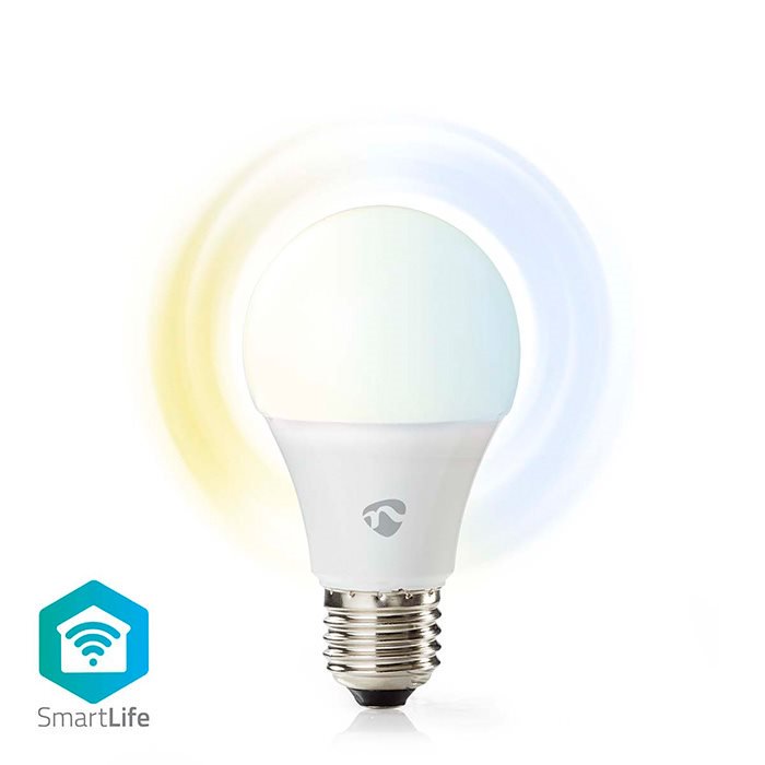 NEDIS Wi-Fi έξυπνη λάμπα LED, E27, 9W, 806lm. NEDIS WIFILRW10E27