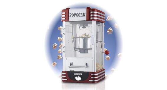 SOGO συσκευή PopCorn XXL Πόπ Κόρν 310W Retro Old Fashioned, Pop Corn Maker, PAL-SS-11350