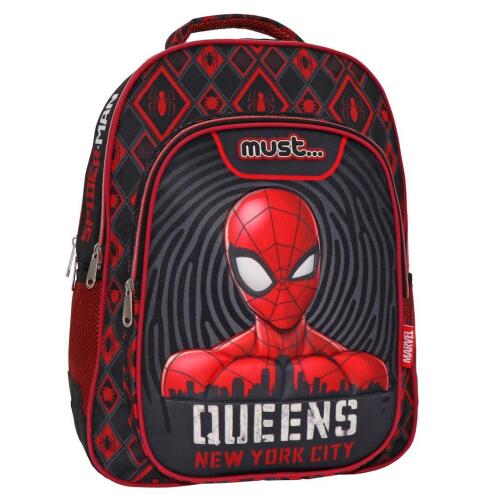 Spider - Man Queens New York City Must Σχολική Τσάντα Πλάτης Δημοτικού 3 Θήκες