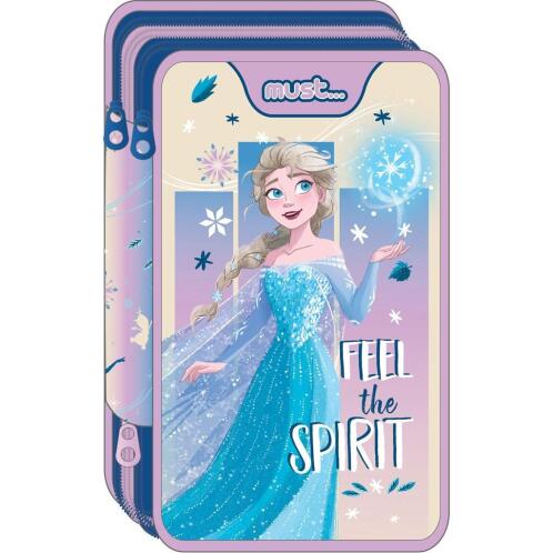 Disney Frozen Feel The Spirit Must Σχολική Κασετίνα Τριπλή Γεμάτη