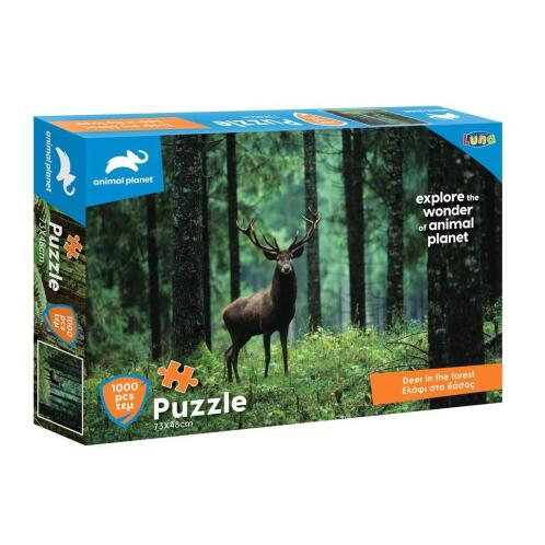 Παζλ Ελάφι στο Δάσος Animal Planet  Luna Toys 1000 Τμx. 73x48εκ.