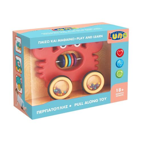 Τροxήλατο Περπατούλης Καβουράκι Luna Toys 28x9,5x18,5εκ.