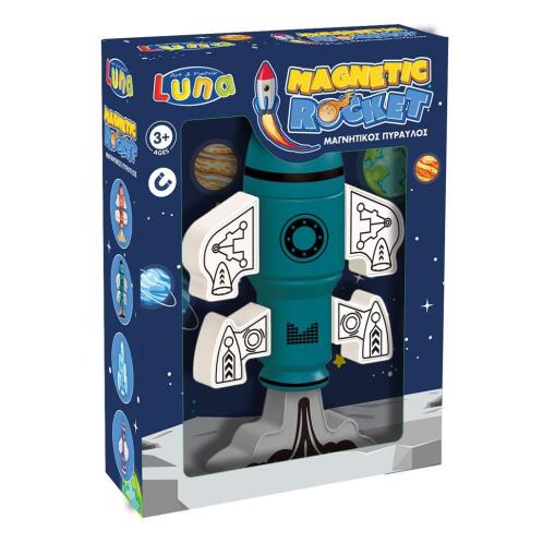 Μαγνητικός Πύραυλος Luna Toys Πράσινος 21,5x16x6 εκ.