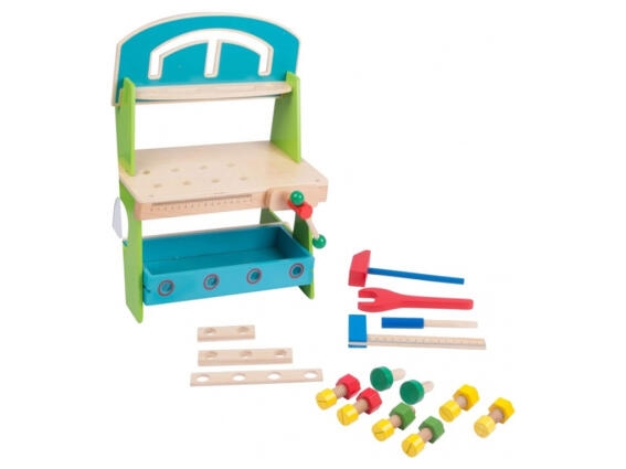 Marionette Wooden Toys Παιδικό Παιχνίδι Ξύλινος Πάγκος Εργασίας 20 τεμ., 86315