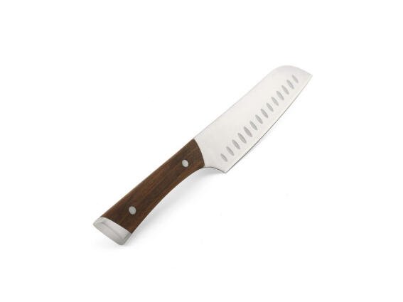 Μαχαίρι Κουζίνας Santoku 18cm από Ανοξείδωτο Ατσάλι με Ξύλινη λαβή, Muhler MR-2518SS