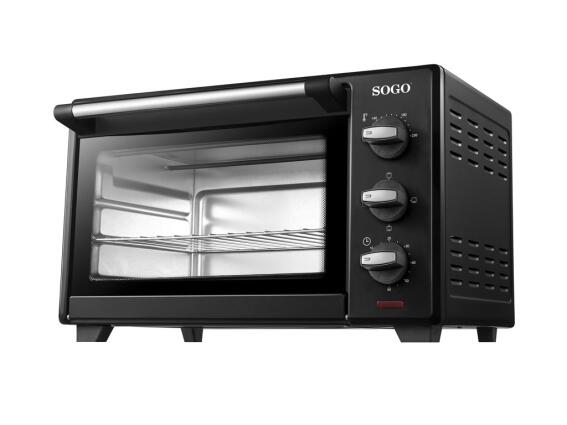 SOGO Επαγγελματικό Φουρνάκι Ψησταριά 1380W 19Lt με 4 Θερμαντικά Στοιχεία σε Μαύρο χρώμα