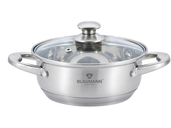 Blaumann BL-3309 22cm Κατσαρόλα,Χρώμα Inox, Σειρά Satin Gourmet