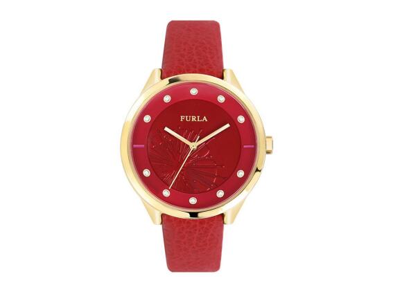 Furla Γυναικείο Ρολόι Χειρός 38mm σε κόκκινο χρώμα, Metropolis R4251102521