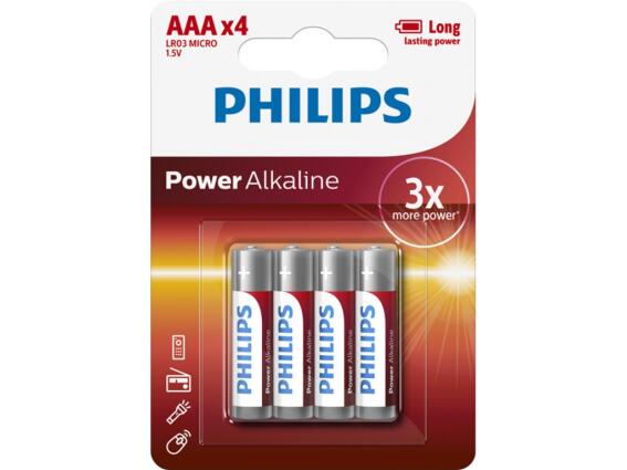 Philips Αλκαλικές Μπαταρίες AAA 1.5V Power 4τμχ