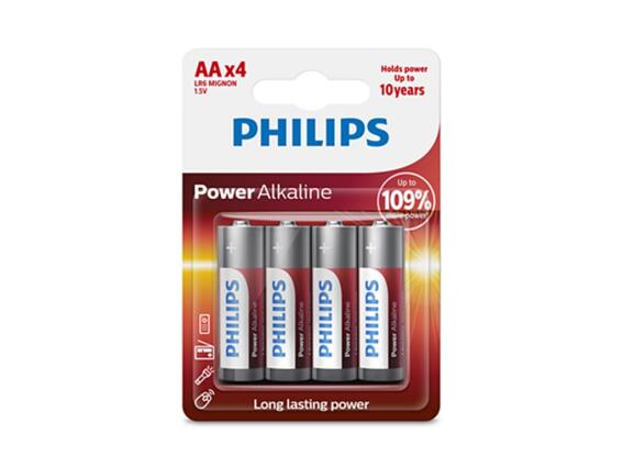 Philips Αλκαλικές Μπαταρίες AA 1.5V Power 4τμχ