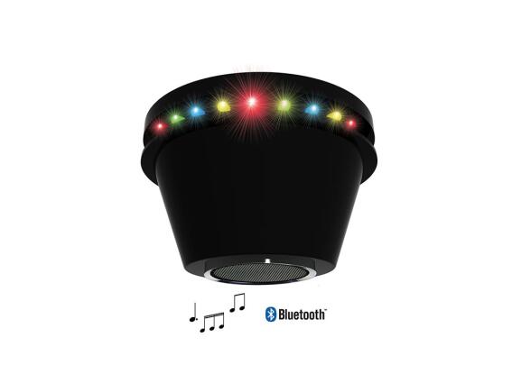 Party Fun Lights Φορητό Ηχείο Bluetooth με φως Ντίσκο και 24LED φωτάκια, 5W, διάμετρο 12.5 cm