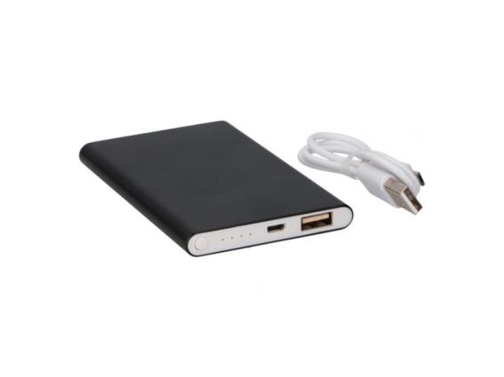 Dunlop Power Bank 4000mAh από Αλουμίνιο και με υποδοχή για USB και Micro USB σε Μαύρο Χρώμα