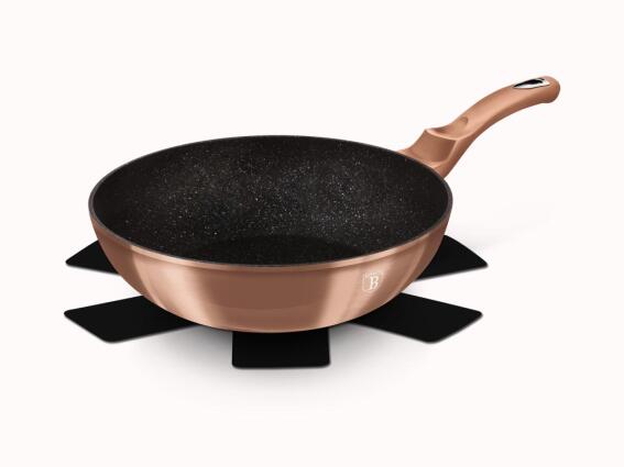 Berlinger Haus BH/1512N 28cm wok,Χρώμα Ροζ Χρυσό, Σειρά Metallic- Rose Gold