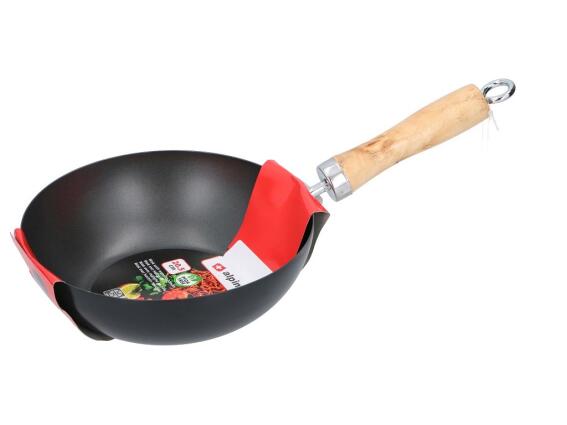 Τηγάνι Γουόκ Wok 20 cm με Αντικολλητική επίστρωση και ξύλινη λαβή, Alpina Switzerland