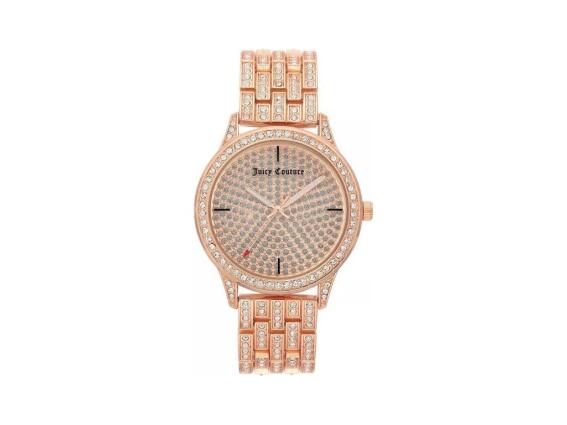 Juicy Couture Γυναικείο Ρολόι Αναλογικό, 38mm με μπρασελέ-κούμπωμα ασφαλείας, JC/1138PVRG