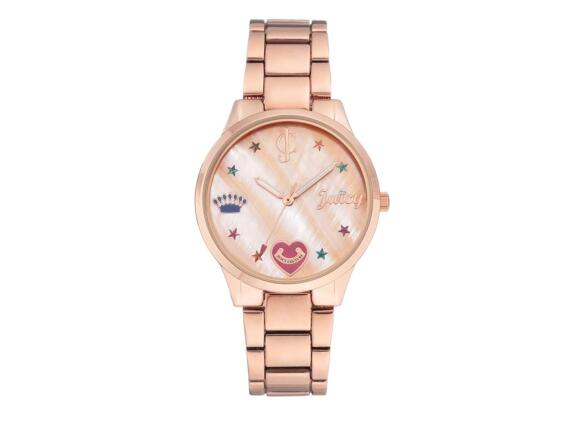 Juicy Couture Γυναικείο Ρολόι Αναλογικό, 36mm με μπρασελέ-κούμπωμα ασφαλείας, JC/1016RMRG