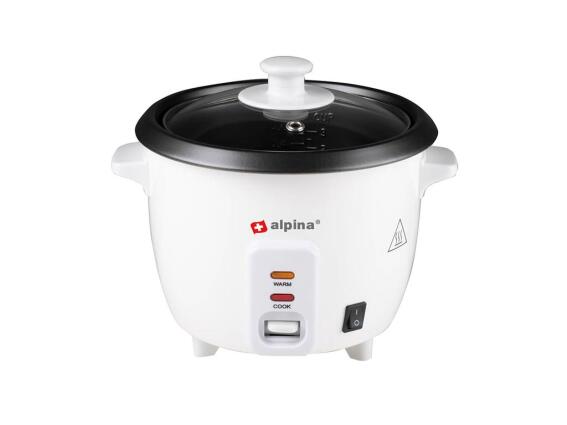 Παρασκευαστής Ρυζιού Rice Cooker 300W 18x21x21 cm χωρητικότητας 0.6L, Alpina