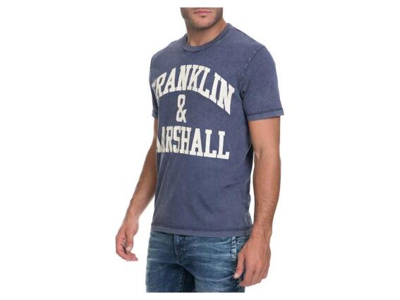 Franklin Marshall Ανδρικό T-Shirt σε Μπλε Χρώμα, TSMF356ANW17 Small