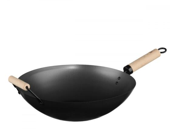 Τηγάνι Γουόκ Wok 35 cm από ατσάλι με αντικολλητική επίστρωση, κατάλληλο για εστίες αερίου- κεραμικές