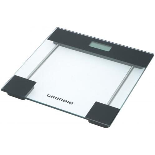 Grundig Γυάλινη Ψηφιακή Ζυγαριά Μπάνιου έως 180Kg με LCD οθόνη 28x28x2.5cm, 18681