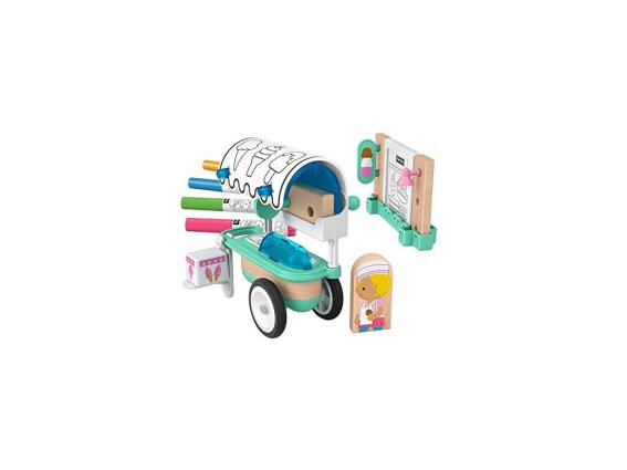 Fisher Price, Ξύλινη Κατασκευή Καροτσάκι Παγωτού με 15 τεμάχια, Wonder Makers, GLY26