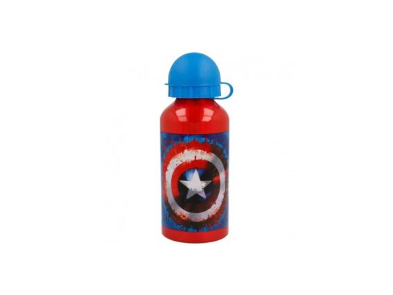 Avengers Παγούρι Captain America 400ml, από αλουμίνιο, 6.6x6.6x14.5 cm