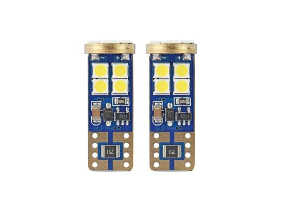 Amio Σετ λάμπες αυτοκινήτου W5W, Canbus led λευκό 12-24V, 2 τεμαχίων, 9x6x2 cm, 01636