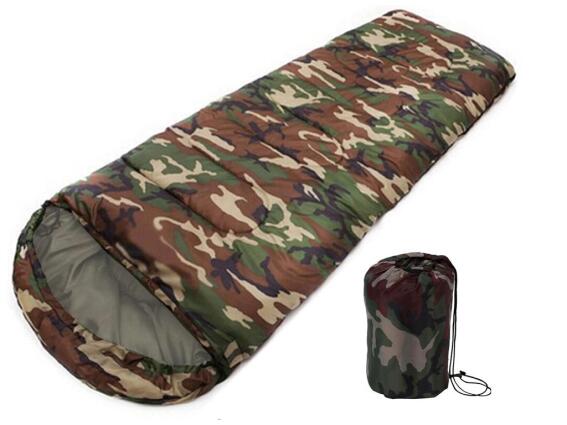 Υπνόσακος Sleeping Bag Ταξιδίου Μονό σε σχέδιο Military Παραλαγή με Τσάντα Μεταφοράς, 200x65x2 cm