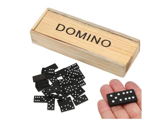 Ξύλινο Επιτραπέζιο παιχνίδι Ντόμινο Domino, 28 τεμαχίων, 14.5x5x3 cm