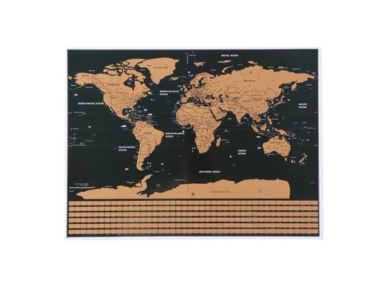 Παγκόσμιος Χάρτης Ξυστό Με Σημαίες Scratch map world 82x59 cm