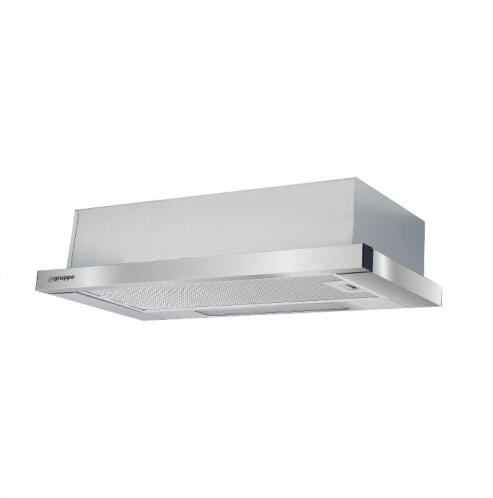 Gruppe Συρόμενος Απορροφητήρας 60cm Inox Kyma 64dB με Απορροφητική Ισχύ 301 m³/h