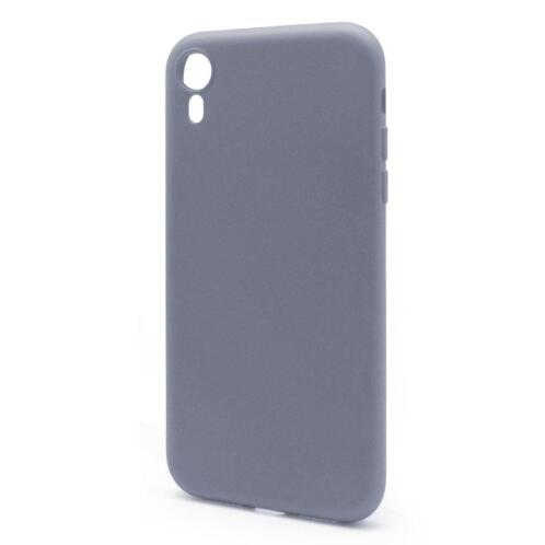 Θήκη Liquid Silicon inos Apple iPhone XR L-Cover Γκρι-Μπλε