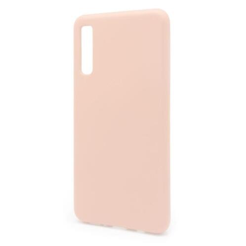 Θήκη Liquid Silicon inos Samsung A750F Galaxy A7 (2018) L-Cover Σομόν