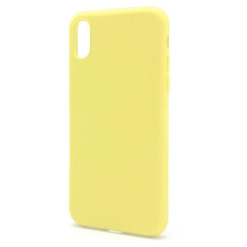 Θήκη Liquid Silicon inos Apple iPhone X/ iPhone XS L-Cover Κίτρινο