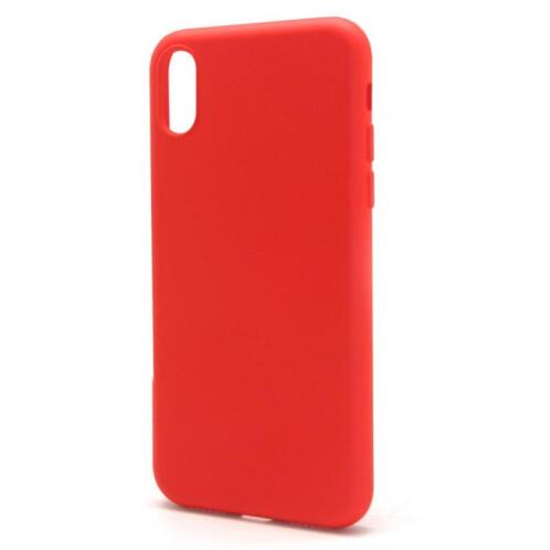 Θήκη Liquid Silicon inos Apple iPhone XS Max L-Cover Κόκκινο