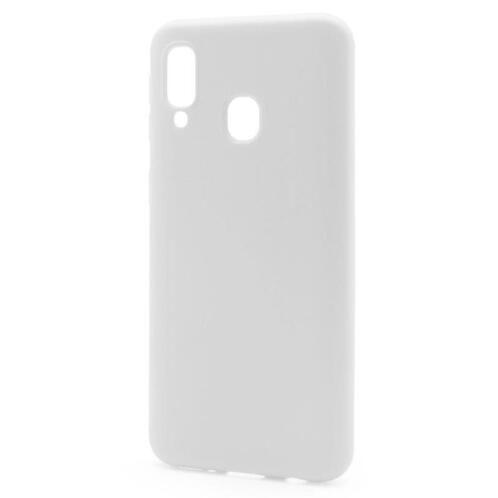 Θήκη Liquid Silicon inos Samsung A405F Galaxy A40 L-Cover Λευκό