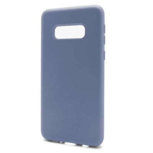 Θήκη Liquid Silicon inos Samsung G970F Galaxy S10e L-Cover Γκρι-Μπλε