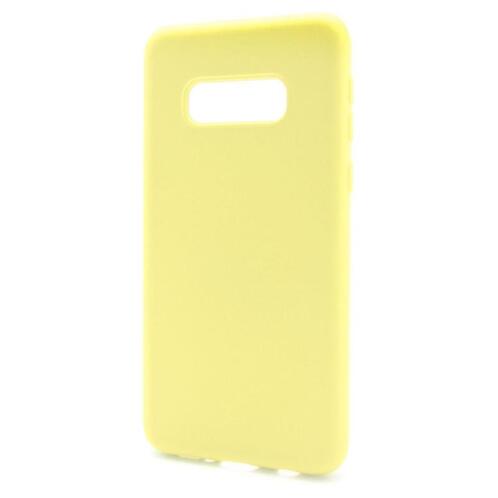 Θήκη Liquid Silicon inos Samsung G970F Galaxy S10e L-Cover Κίτρινο