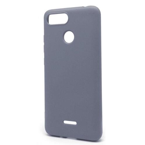 Θήκη Liquid Silicon inos Xiaomi Redmi 6 L-Cover Γκρι-Μπλε