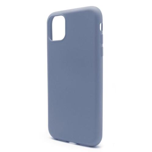 Θήκη Liquid Silicon inos Apple iPhone 11 L-Cover Γκρι-Μπλε