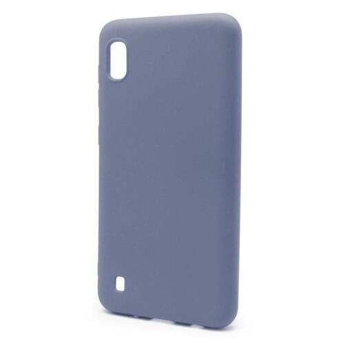 Θήκη Liquid Silicon inos Samsung A105F Galaxy A10 L-Cover Γκρι-Μπλε