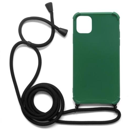 TPU Crossbody inos Apple iPhone 11 Pro Shock Proof Green with Black Strap