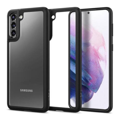 Θήκη TPU & PC Spigen Ultra Hybrid Samsung G990F Galaxy S21/ G991B Galaxy S21 5G Μαύρο-Διάφανο