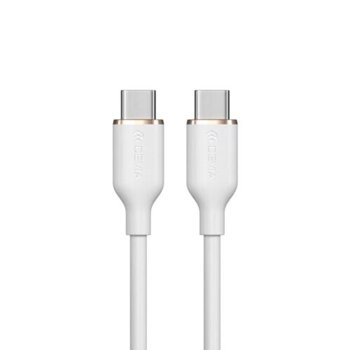 Καλώδιο Σύνδεσης USB 2.0 Devia EC632 USB C σε USB C PD 60W 1.2m Jelly Λευκό