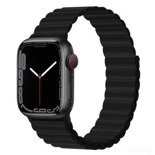 Λουράκι Devia Sport3 Silicone Magnet Apple Watch (42/ 44/ 45mm) Deluxe Μαύρο