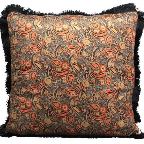 ArteLibre Μαξιλάρι Paisley Βελούδο 60x60cm Πορτοκαλί