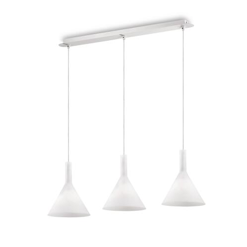 Ideal Lux Κρεμαστό Φωτιστικό Οροφής Πολύφωτο Cocktail SP3 074245 E14 max 3 x 40W Λευκό